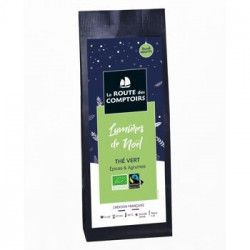 Thé vert LUMIERE DE NOËL - épices et agrumes - Sachet 100g