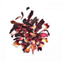 Fleurs d'Hibiscus séchées 100% Naturel, pour Tisane, Infusion, thé, parfum,  bain, cuisine - Sachet Fraîcheur Biodégradable Refermable (100G)