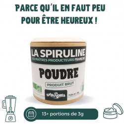 Spiruline en poudre bio & Française, format 13 jours de cure, 40g