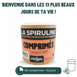 Spiruline en comprimé bio & Française, format 13 jours de cure, 40g