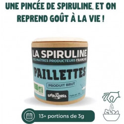 Spiruline en paillette bio & Française, format 13 jours de cure, 40g
