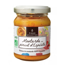 Moutarde au Piment d'Espelette BIO 100% Graines Françaises 125G