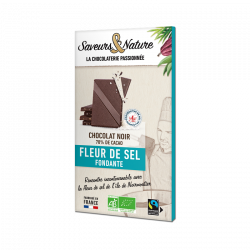 Chocolat noir 70% de cacao à la fleur de sel 80g