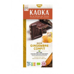 Chocolat noir gingembre confit 180g