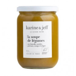 Soupe de légumes : brocolis, carottes, poireaux, courge et origan 50cl