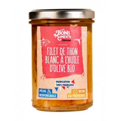 Filet de thon blanc à l'huile d'olive bio 190g