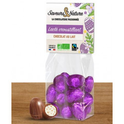 Oeufs lacté croustillant enrobés de chocolat au lait (150g)