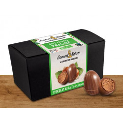 Ballotin d'oeufs praliné noisette enrobés de chocolat au lait (160g)