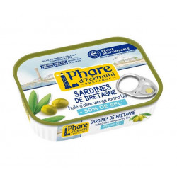 Sardine pêche responsable "huile d'olive vierge extra bio -50% de sel" 115g