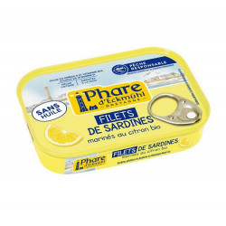 Filets de sardines "marinés au citron bio sans huile" pêche responsable 90g