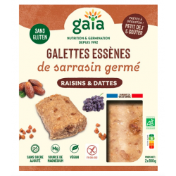 Galettes essènes au sarrasin germé, raisins et dattes végan 2x100g