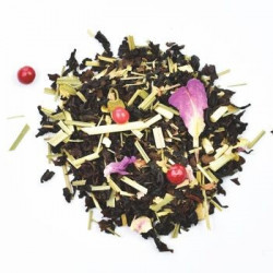 Thé noir ROUGE DÉSIR 100g Rose, litchi, cerise