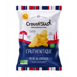 Chips de pomme de terre ondulées au sel de Camargue 100g