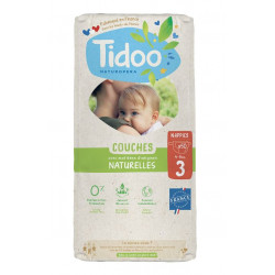 Couches écologiques voile naturel T3 4-9kg, jumbo paquet de 50 couches