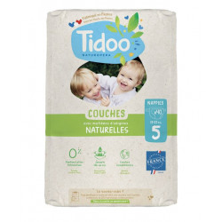 Couches écologiques voile naturel T5 12-25kg, jumbo paquet de 40 couches
