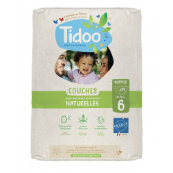 Couches écologiques voile naturel T6 16-30kg, jumbo paquet de 34 couches