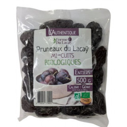 Pruneaux du Lacay mi-cuits Entiers BIO - 500 g