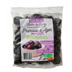 Pruneaux d'Agen du Lacay mi-cuits Dénoyautéss BIO - 375 g
