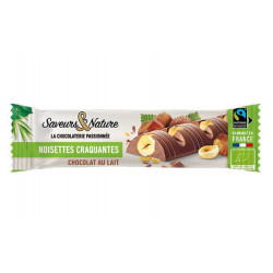 Barre chocolat lait noisette 30g