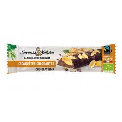 Barre chocolat noir cacahuète sel 30g