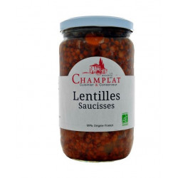 Lentilles saucisses (pur porc) 650g